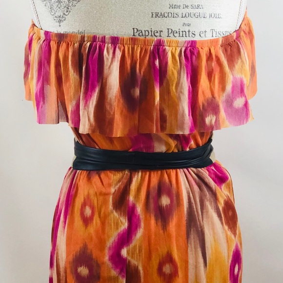 Sweet Pea Off The Shoulder Multicolored Dress - Picture 2 of 10